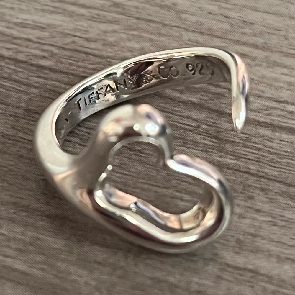 ❌SOLD❌Tiffany & Co. Silver Open Heart Ring US Size 6.5